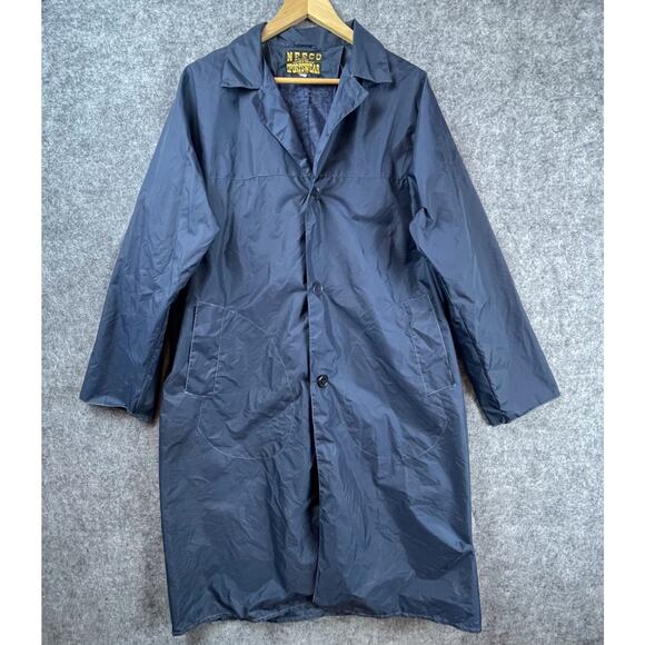 Vintage NESCO Sportswear Raincoat Mens 40 Large Blue Featherweight Jacket - Picture 1 of 6